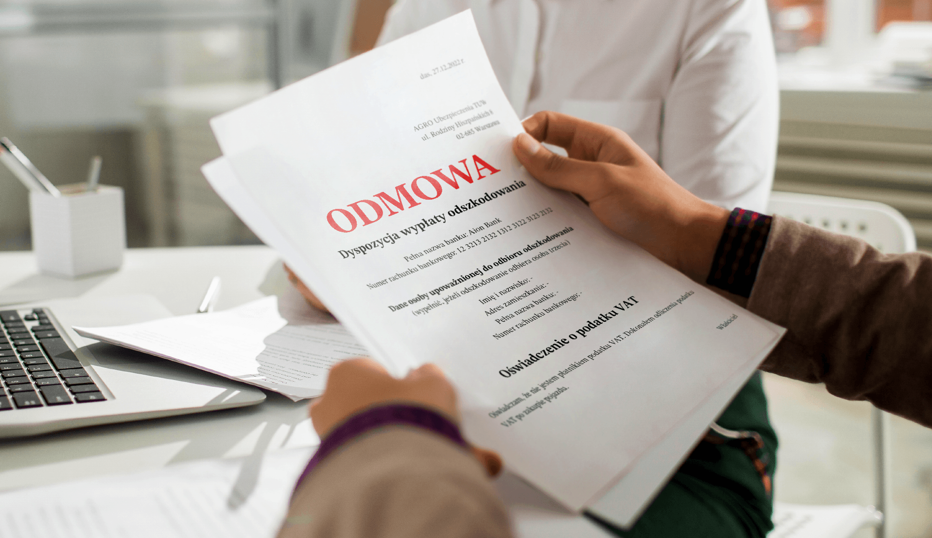 Odmowa wypłaty odszkodowania – jak temu przeciwdziałać?