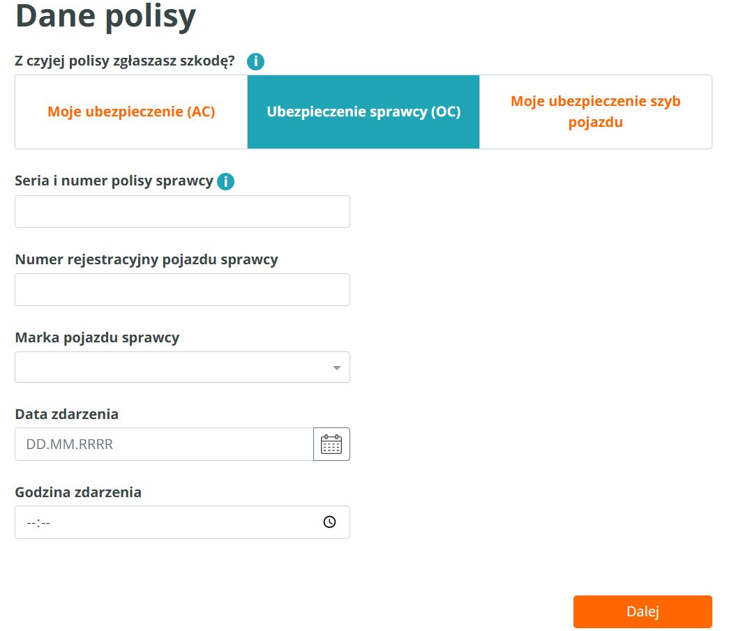 wiener zgłoszenie szkody