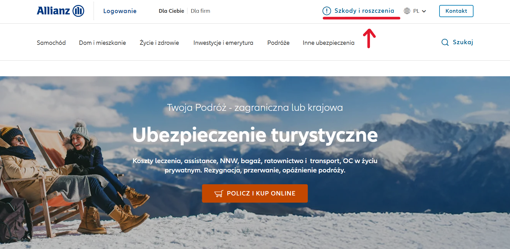 zgłoszenie szkody allianz szkoda