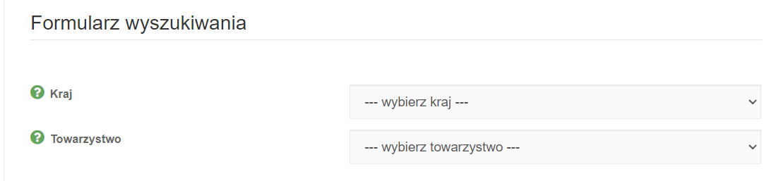 Formularz wyszukiwania korespondenta