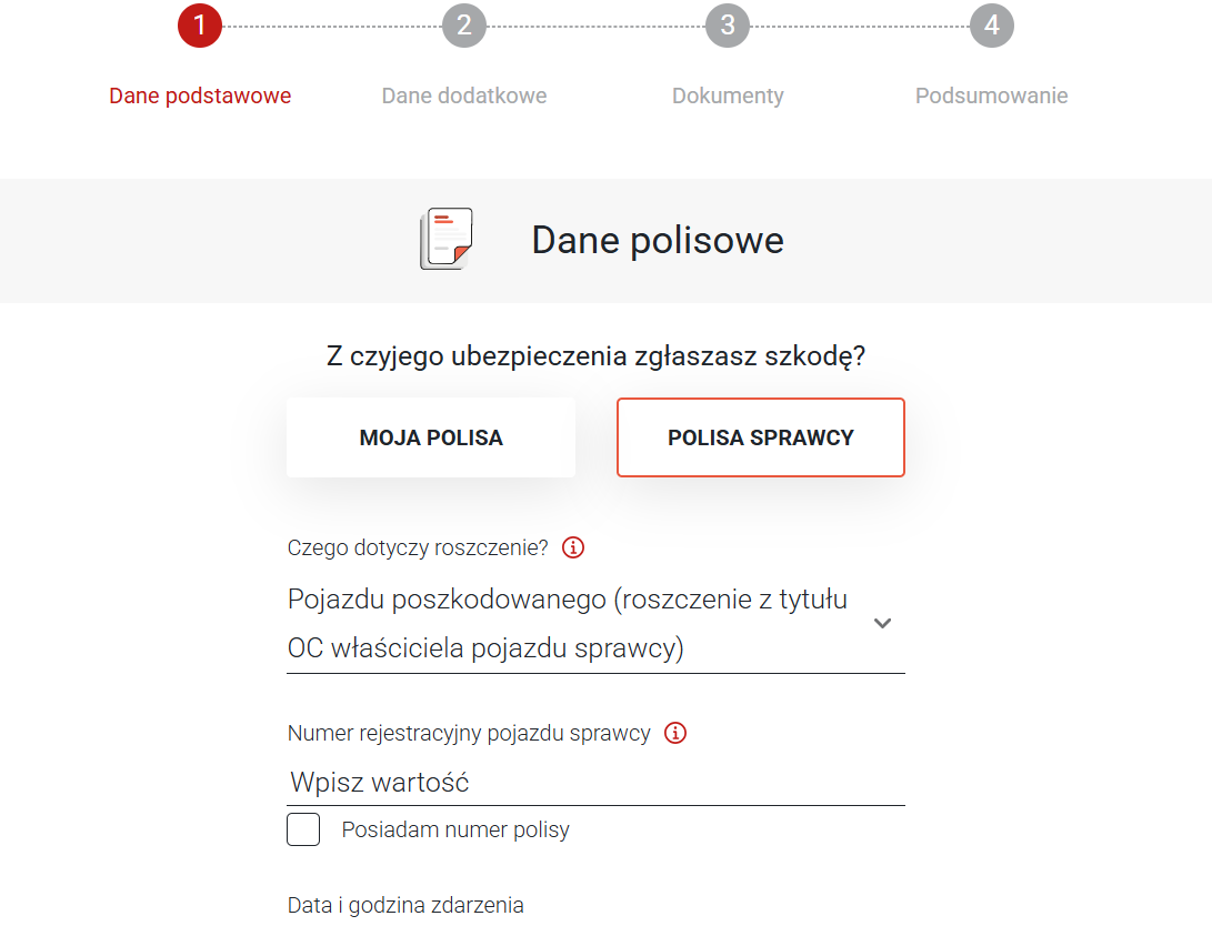 generali zgłoszenie szkody - polisa