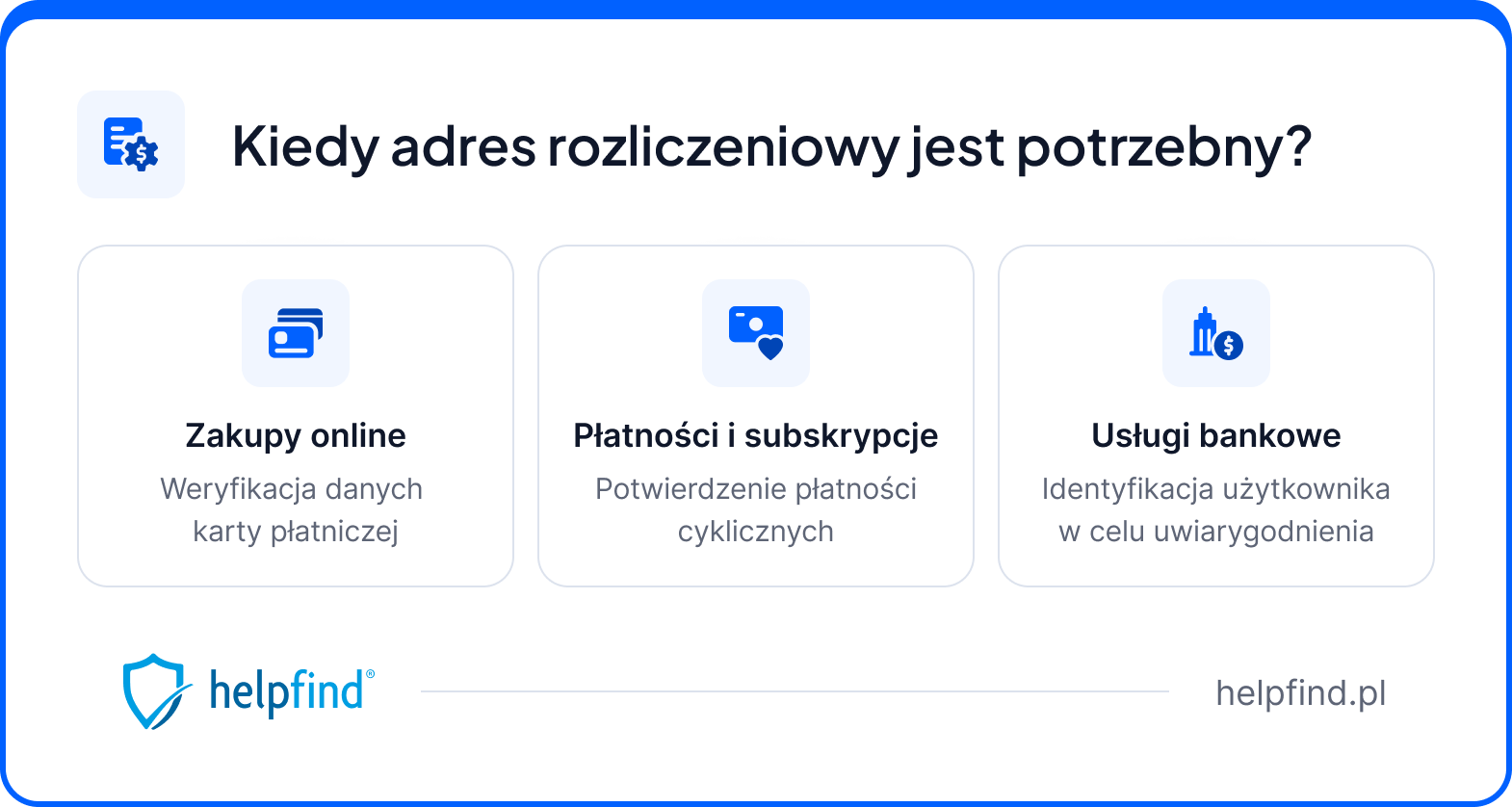 adres rozliczeniowy - kiedy potrzebny